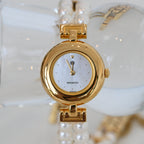 Mikimoto Double Pearl Bracelet JAL Watch ref. 4N20-0941 - Leluxe Vintage Sdn. Bhd.