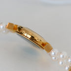 Mikimoto Double Pearl Bracelet JAL Watch ref. 4N20-0941 - Leluxe Vintage Sdn. Bhd.