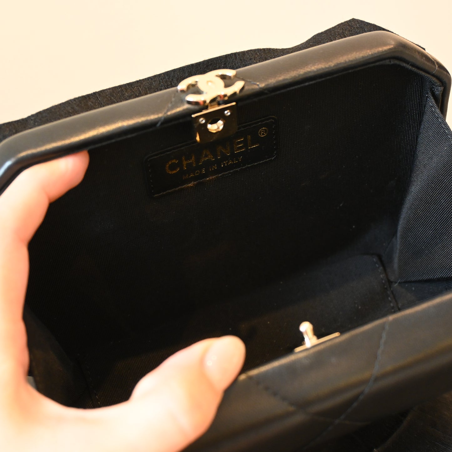 Chanel Evening Sling Bag Lambskin GHW