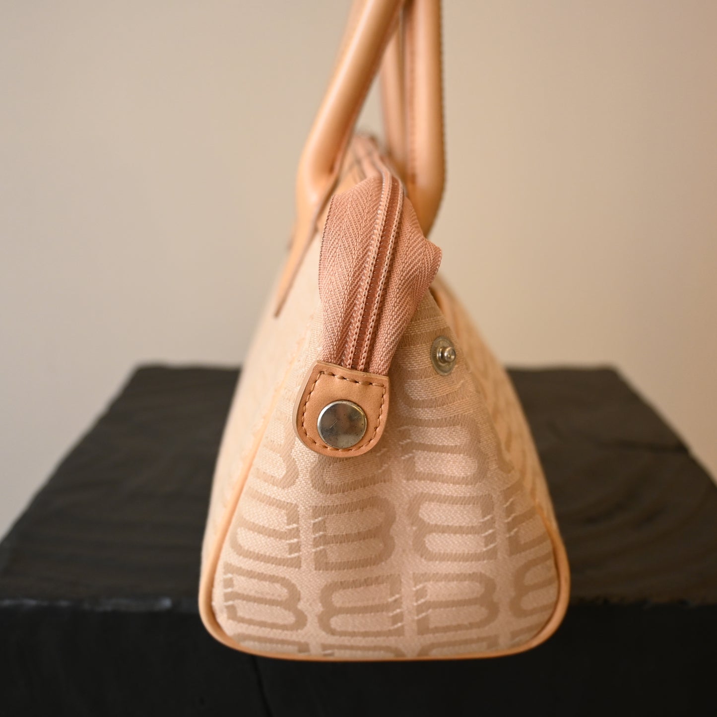 Balenciaga Beige Monogram Canvas Tote Bag