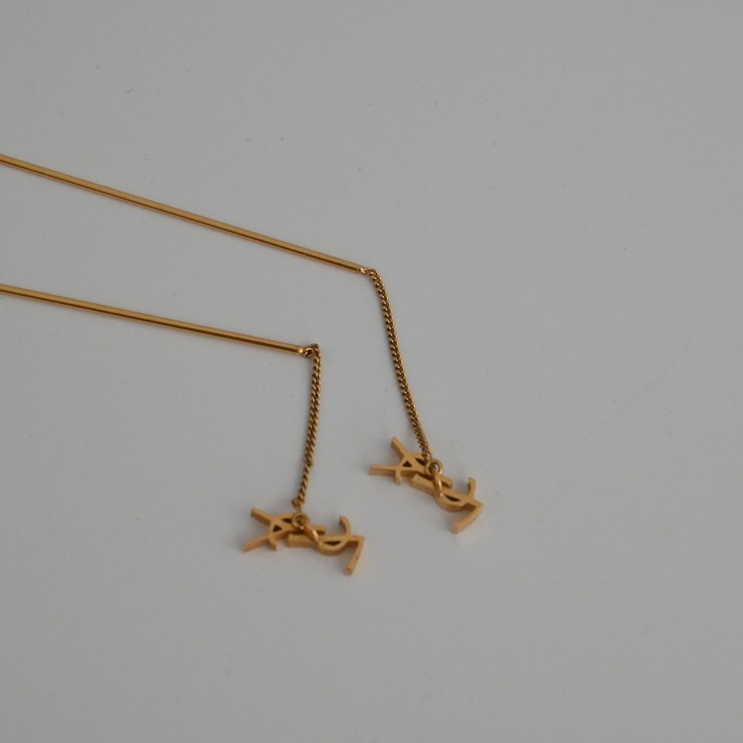 Yves Saint Laurent Gold Opyum Threader Earrings