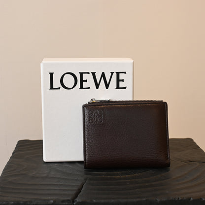 Loewe Anagram Slim Compact Wallet Brown