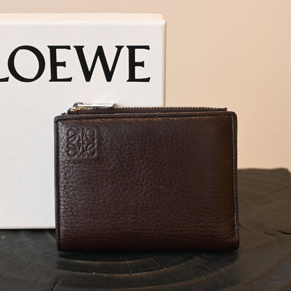 Loewe Anagram Slim Compact Wallet Brown