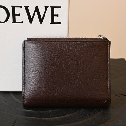 Loewe Anagram Slim Compact Wallet Brown