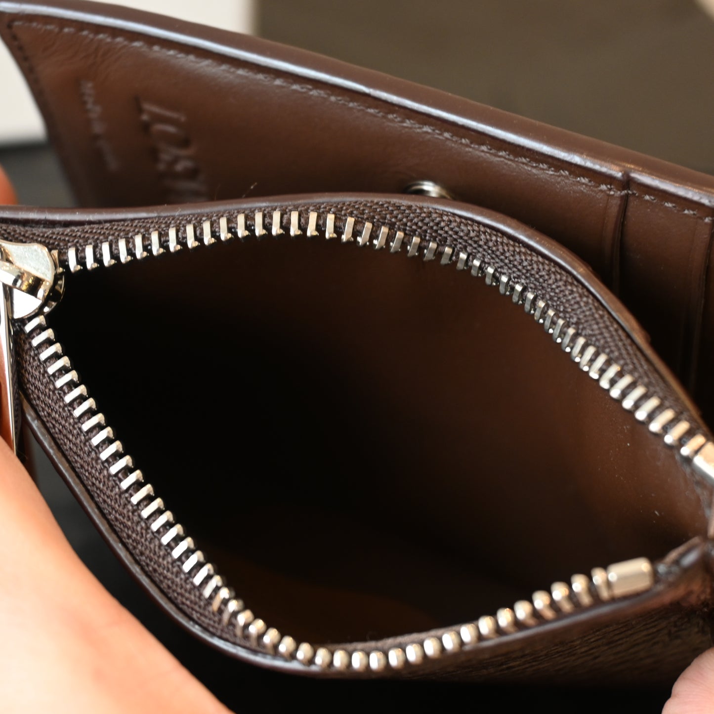 Loewe Anagram Slim Compact Wallet Brown