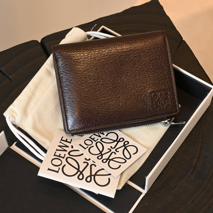 Loewe Anagram Slim Compact Wallet Brown