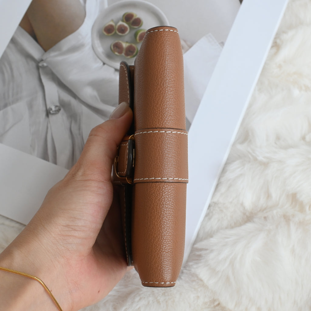 Delvaux Brilliant Compact Wallet Vegetal - Leluxe Vintage Sdn. Bhd.