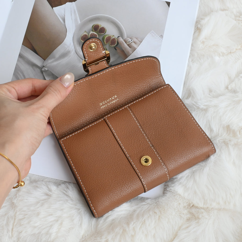 Delvaux Brilliant Compact Wallet Vegetal - Leluxe Vintage Sdn. Bhd.