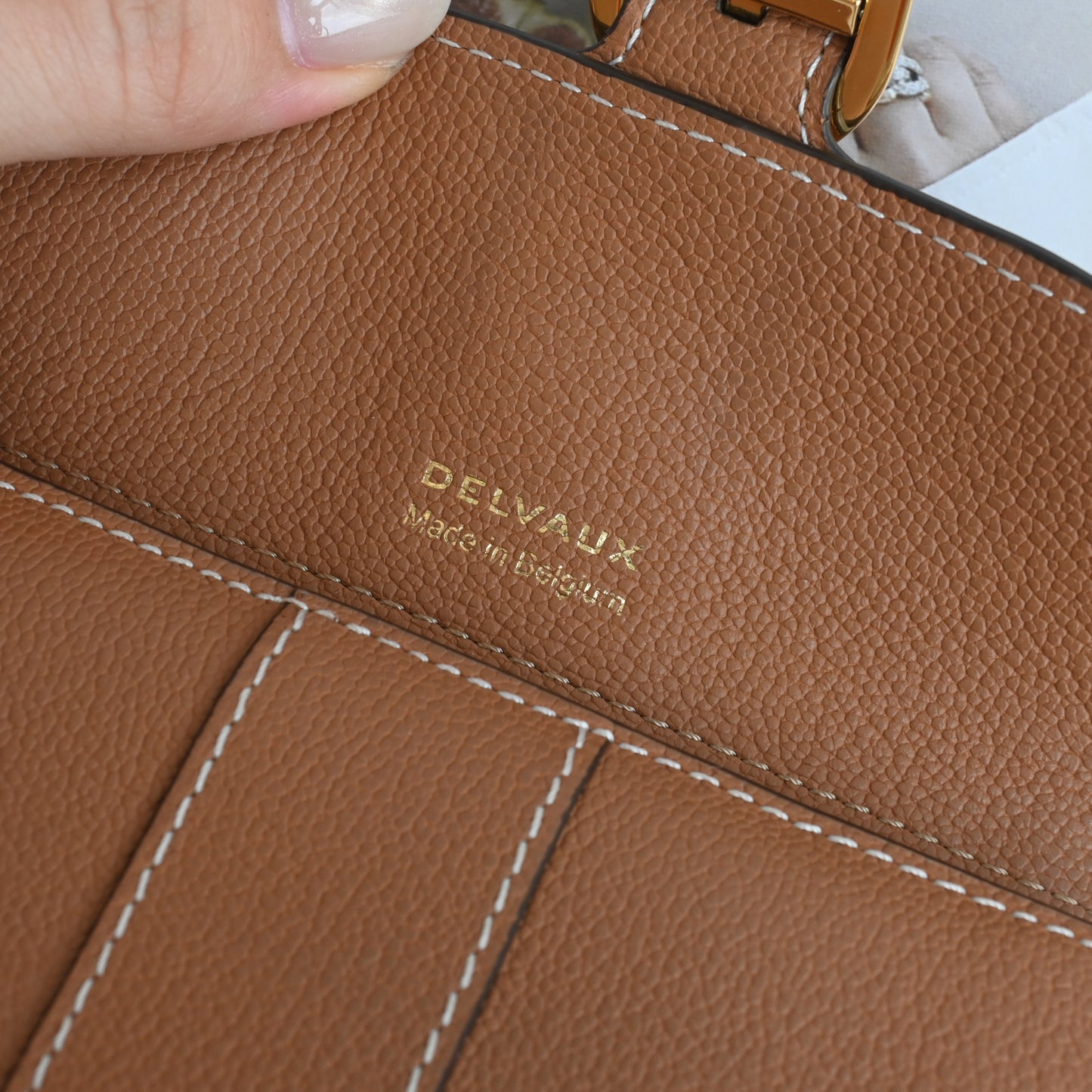 Delvaux Brilliant Compact Wallet Vegetal