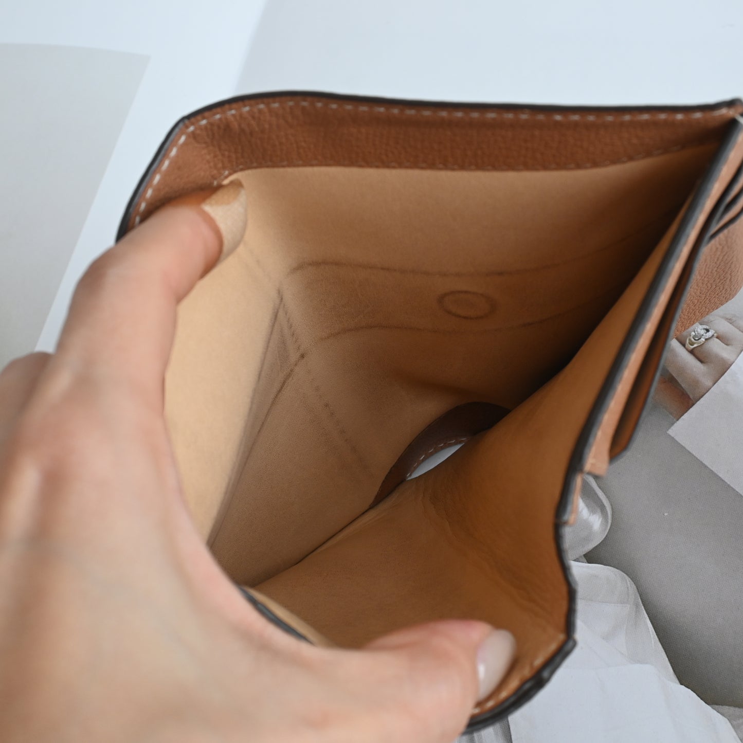 Delvaux Brilliant Compact Wallet Vegetal