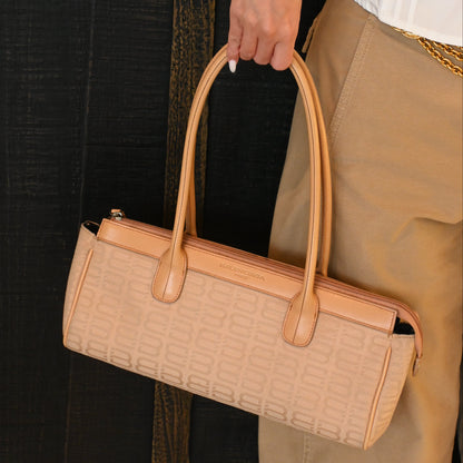 Balenciaga Beige Monogram Canvas Tote Bag