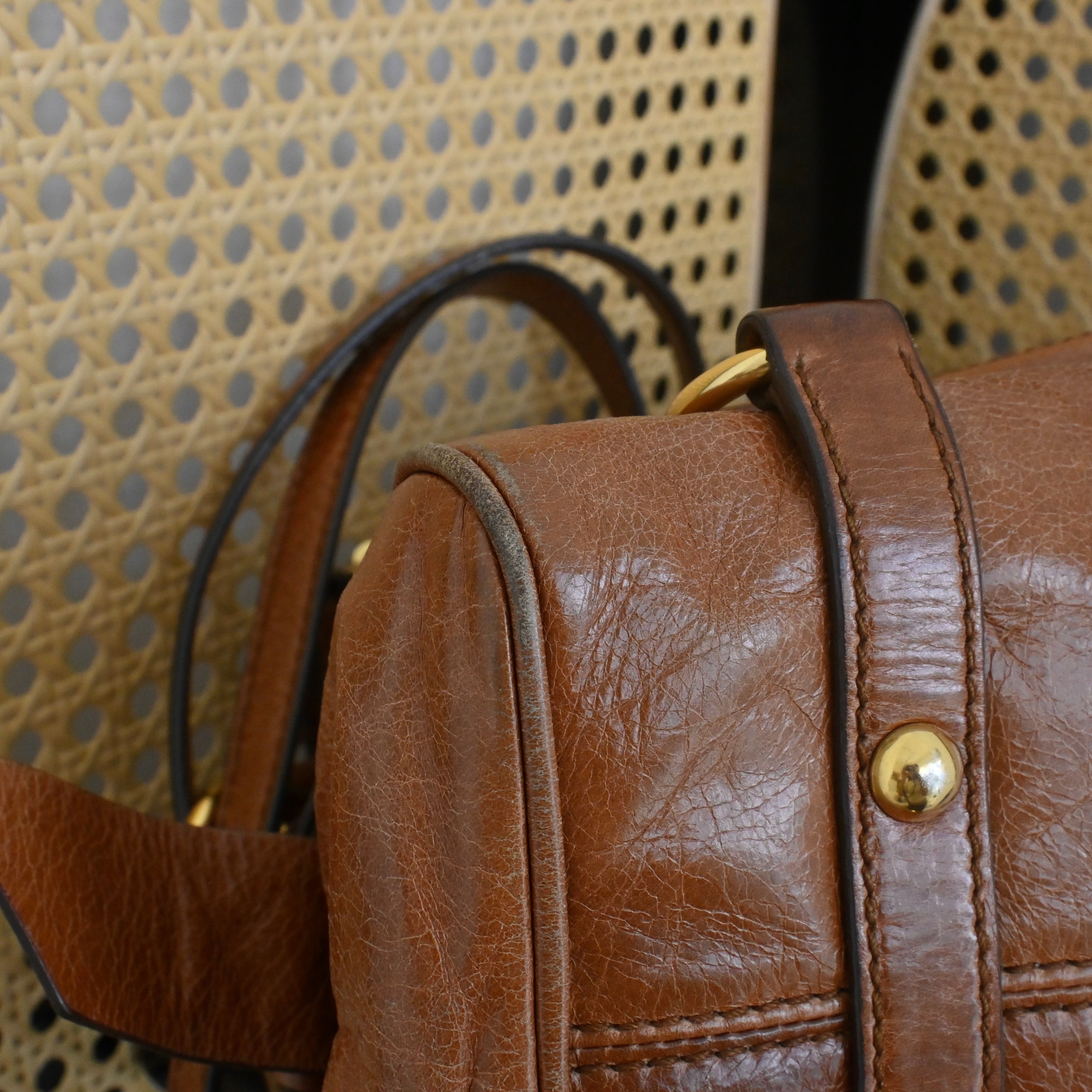 Miu Miu Vitello Lux Small Bow Bag