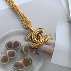 Chanel Coco Mark Matelasse CC Necklace - Leluxe Vintage Sdn. Bhd.