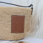 Loewe Anagram Parrot Pochette Bag Raffia - Leluxe Vintage Sdn. Bhd.