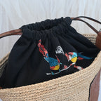 Loewe Anagram Parrot Pochette Bag Raffia - Leluxe Vintage Sdn. Bhd.