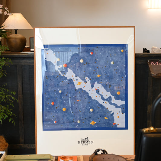 Hermès Carré 90 LA VOIE LACTEE Milky Way Scarf by Wlodek Kaminski