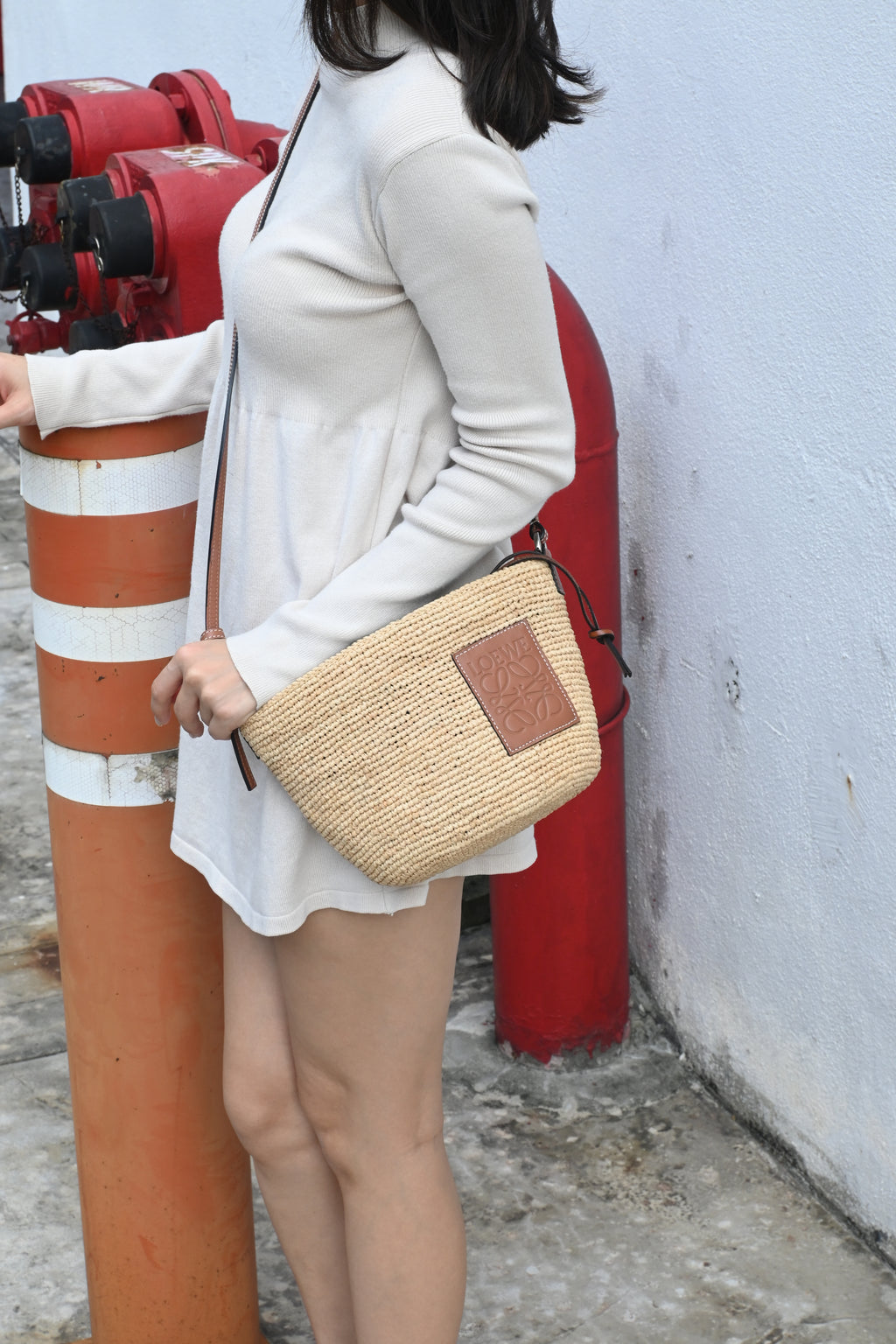 Loewe Anagram Parrot Pochette Bag Raffia - Leluxe Vintage Sdn. Bhd.