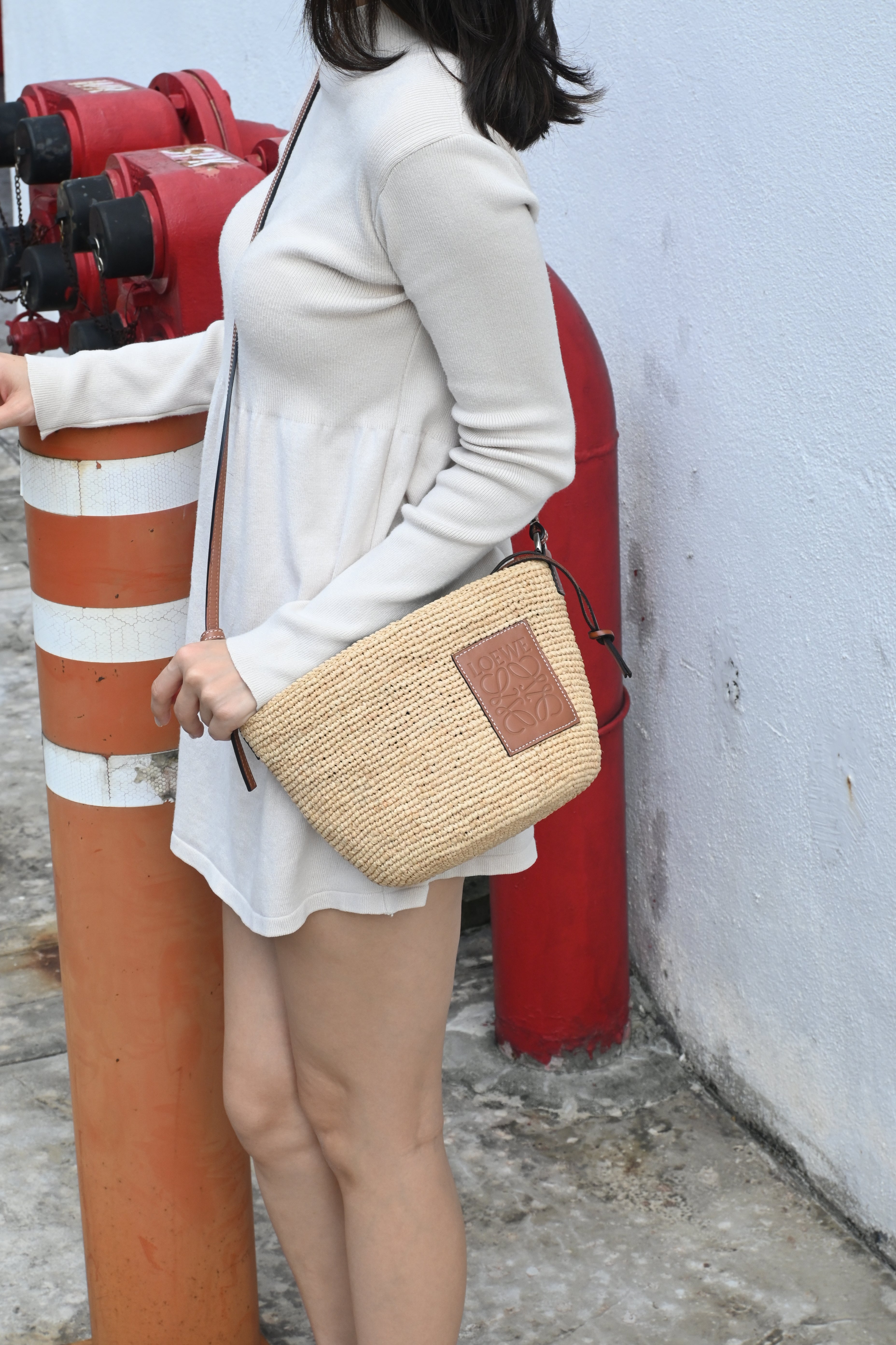 Loewe Anagram Parrot Pochette Bag Raffia - Leluxe Vintage Sdn. Bhd.