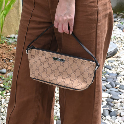 Gucci GG Monogram Pochette Boat Shoulder Bag