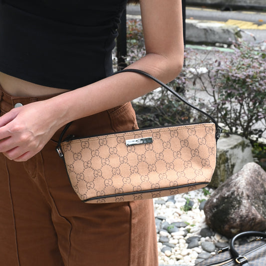 Gucci GG Monogram Pochette Boat Shoulder Bag