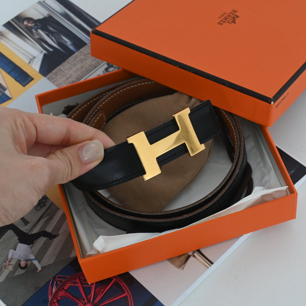 Hermes Constance Reversible Belt Mini H Buckle 29mm - Leluxe Vintage Sdn. Bhd.