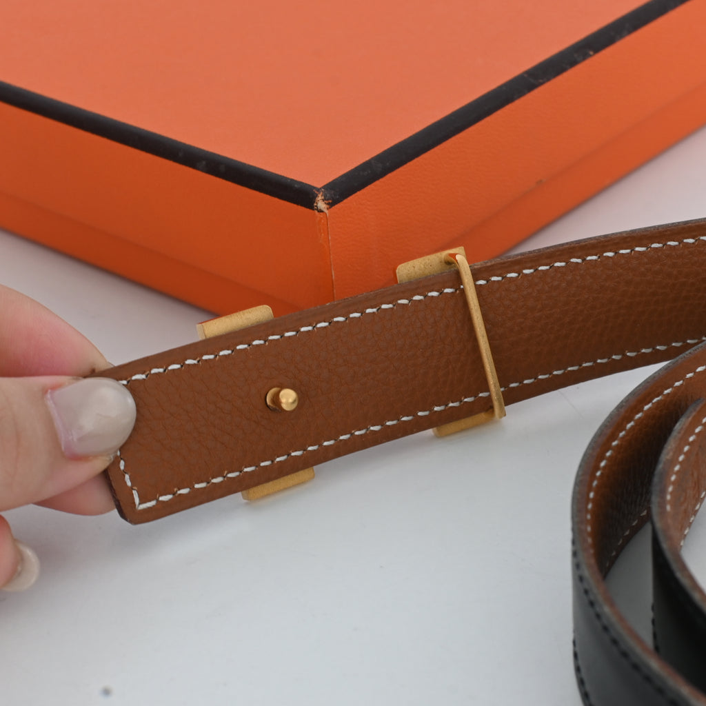 Hermes Constance Reversible Belt Mini H Buckle 29mm - Leluxe Vintage Sdn. Bhd.