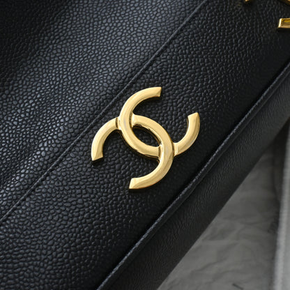 Chanel Triple Logo CC Bucket Bag with Gold Crush