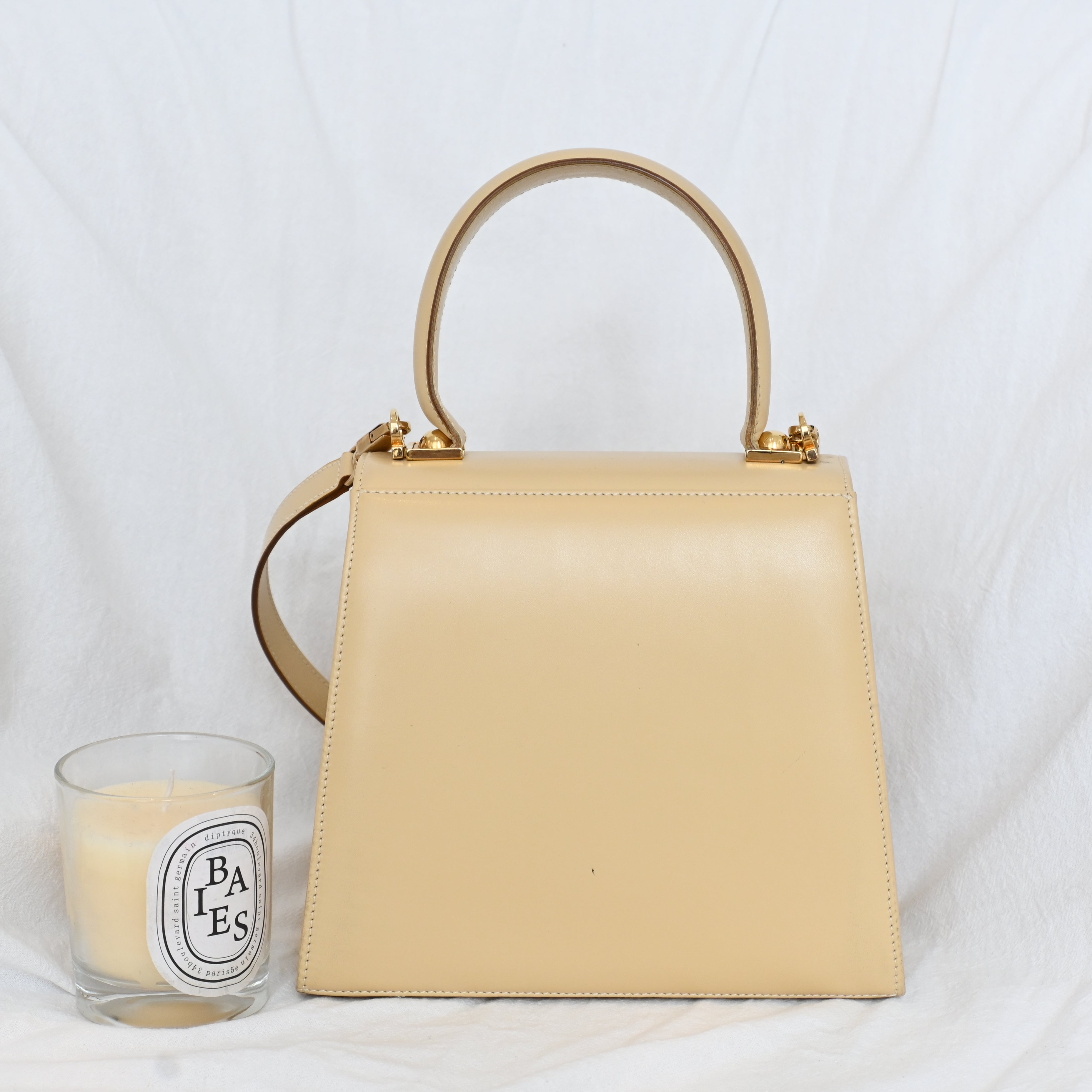 Salvatore Ferragamo Small Gancini Kelly Beige - Leluxe Vintage Sdn. Bhd.