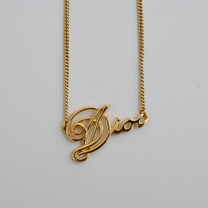 Christian Dior Graffiti Gold Plated Vintage Necklace