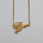 Christian Dior Graffiti  Gold-Tone Pendant Necklace