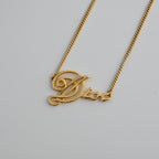 Christian Dior Graffiti  Gold-Tone Pendant Necklace