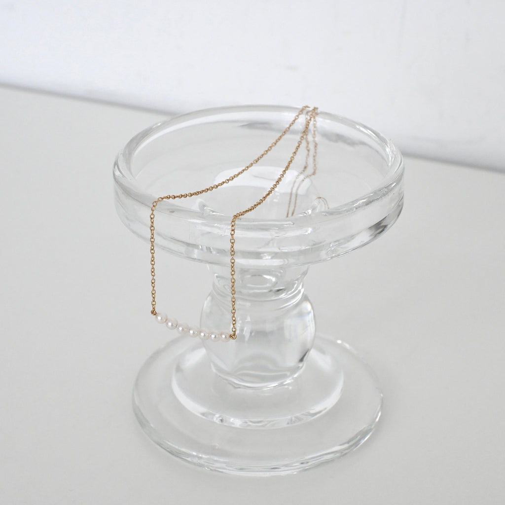 Mikimoto 14K Yellow Gold Akoya Pearl Smile Chocker Necklace