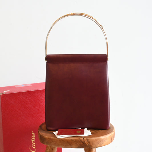 Trinity de Cartier Handbag in Bordeaux