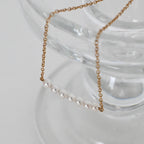 Mikimoto 14K Yellow Gold Akoya Pearl Smile Chocker Necklace
