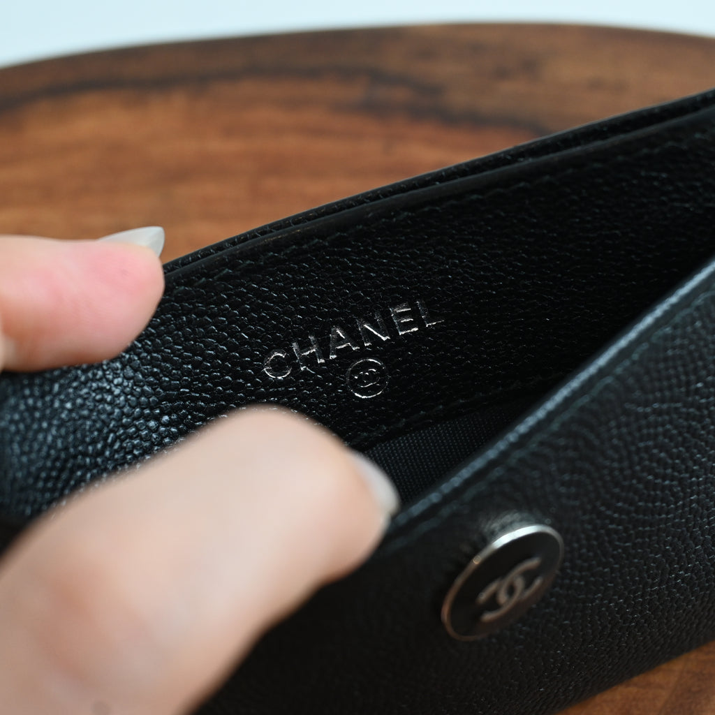 Chanel Card Holder Black - Leluxe Vintage Sdn. Bhd.