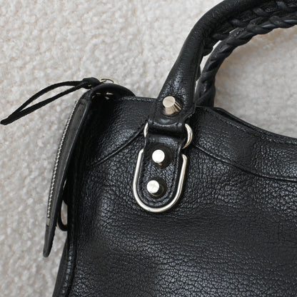 Balenciaga Mini Chevre Silver Metallic Edge Bag