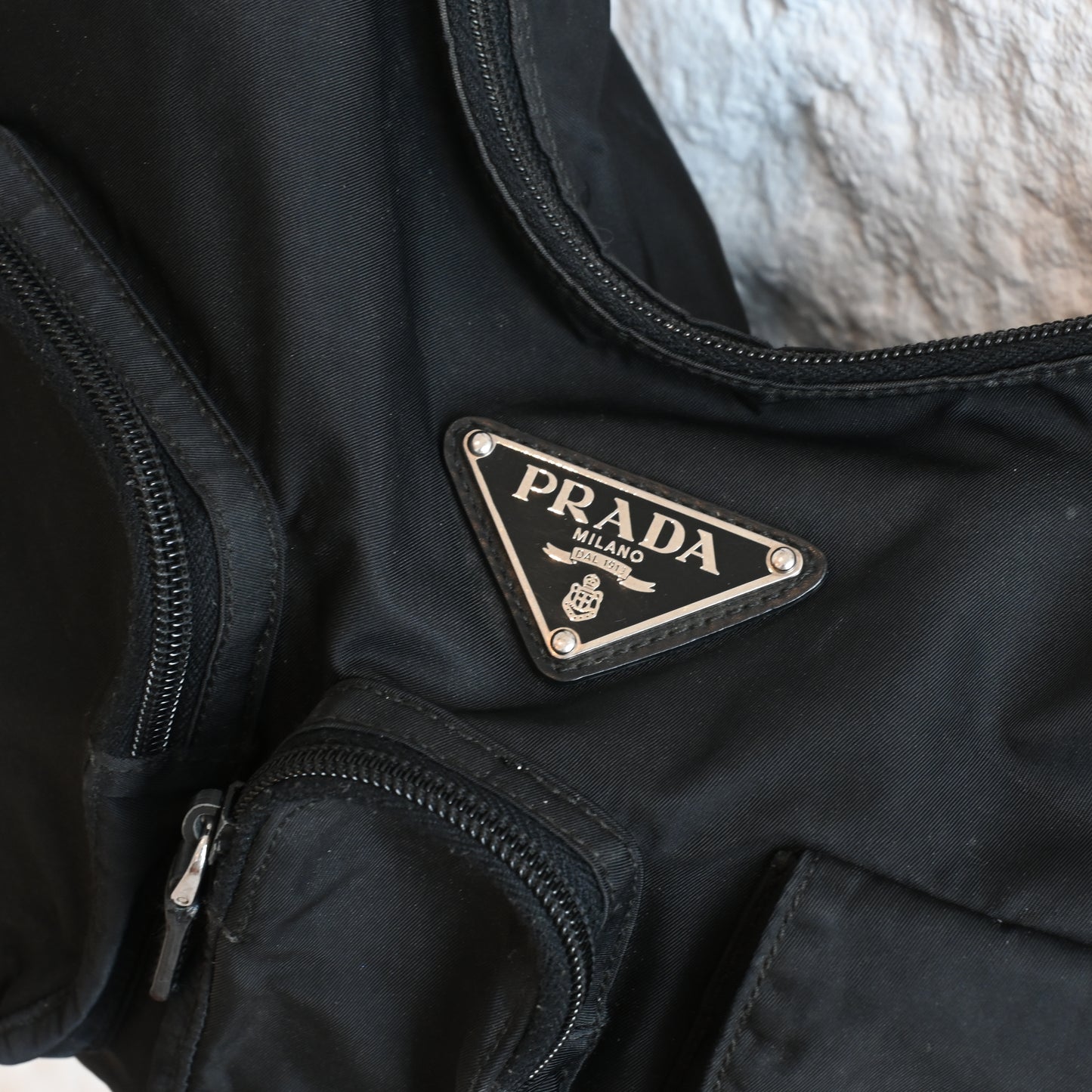 Prada Tessuto Nylon Shoulder bag Black