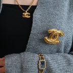 Chanel Coco Mark Matelasse 1152 Brooch - Leluxe Vintage Sdn. Bhd.