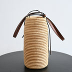 Loewe Anagram Small Square Basket Bag in Raffia