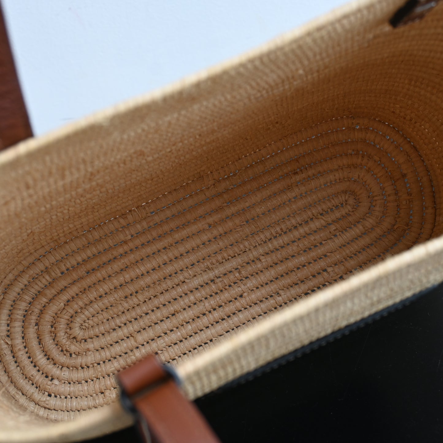 Loewe Anagram Small Square Basket Bag in Raffia