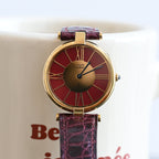 Cartier Vendome  Burgundy dial 17087867 - Leluxe Vintage Sdn. Bhd.