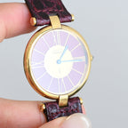 Cartier Vendome  Burgundy dial 17087867 - Leluxe Vintage Sdn. Bhd.