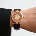 Cartier Vendome  Burgundy dial 17087867 - Leluxe Vintage Sdn. Bhd.