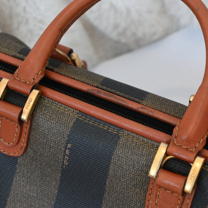 Fendi Pequin Handbag Mini Boston