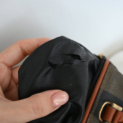 Fendi Pequin Handbag Mini Boston