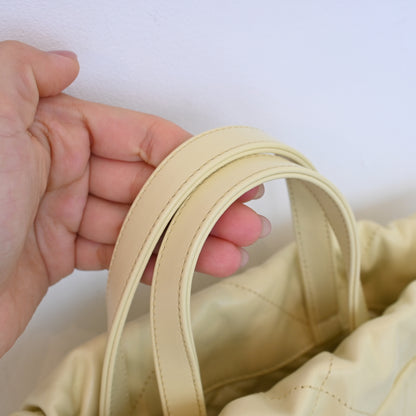 Chanel 22 Backpack Shiny Calfskin Light Yellow Brushed