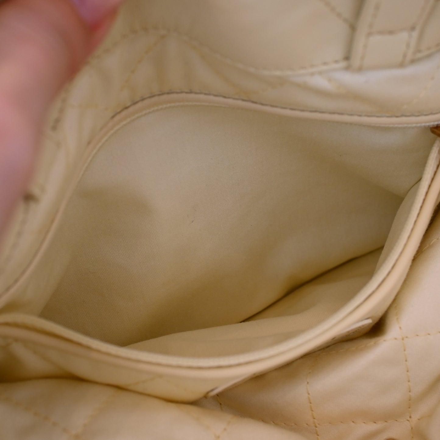 Chanel 22 Backpack Shiny Calfskin Light Yellow Brushed