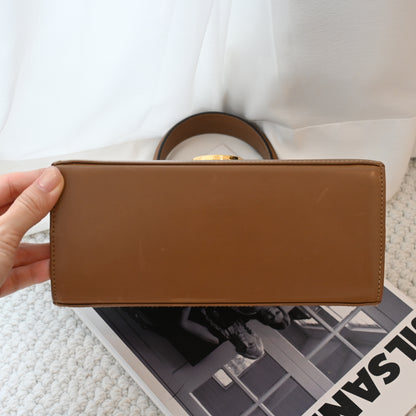 Salvatore Ferragamo Small Gancini Kelly Milk Tea