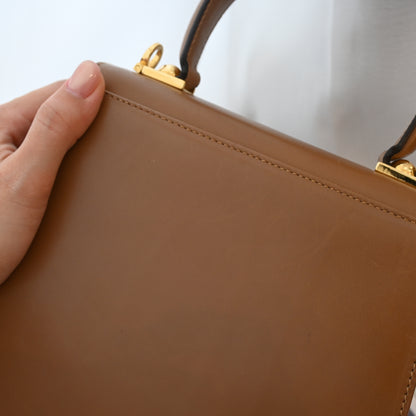 Salvatore Ferragamo Small Gancini Kelly Milk Tea