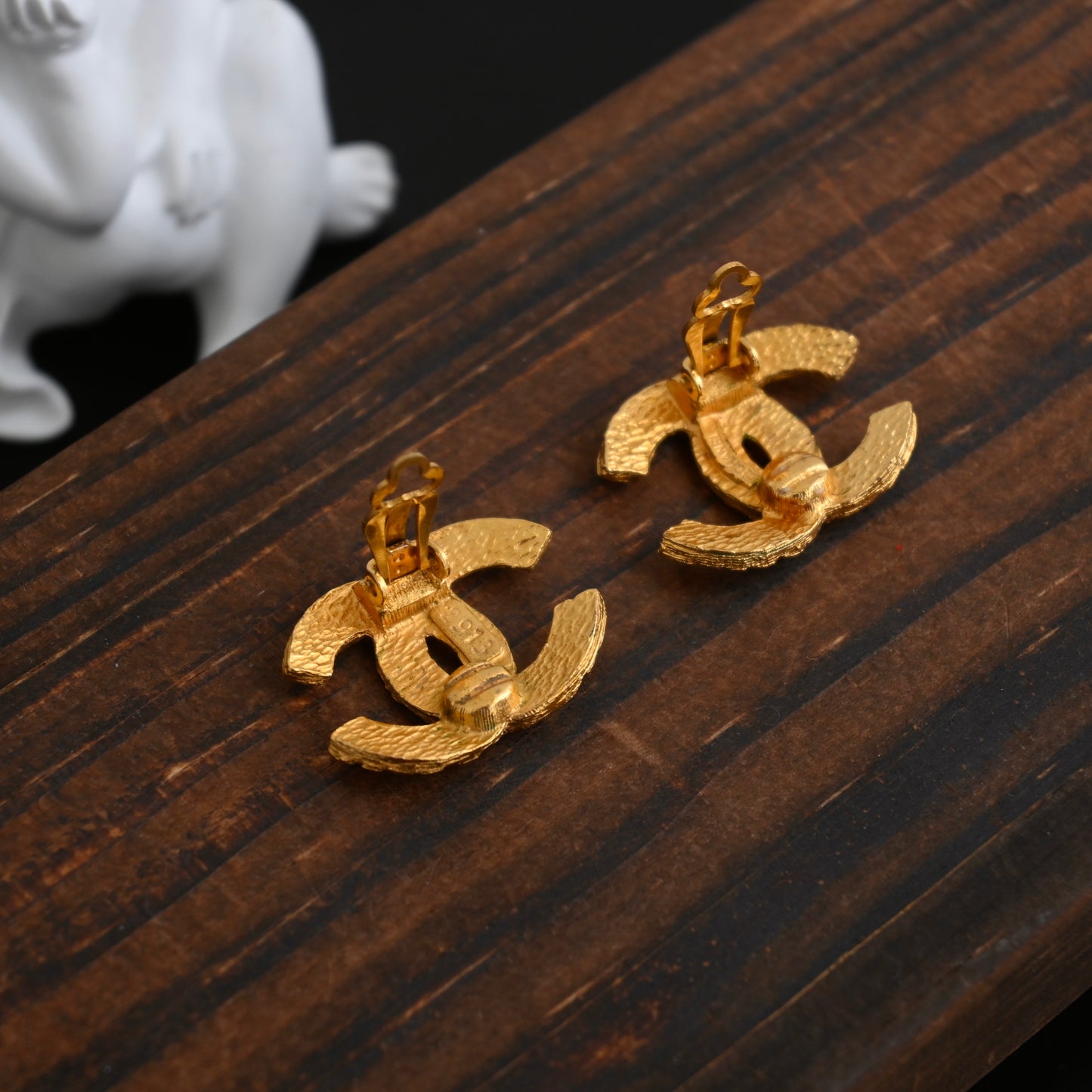 Chanel Quilted CC Weaves Earclips Earrings